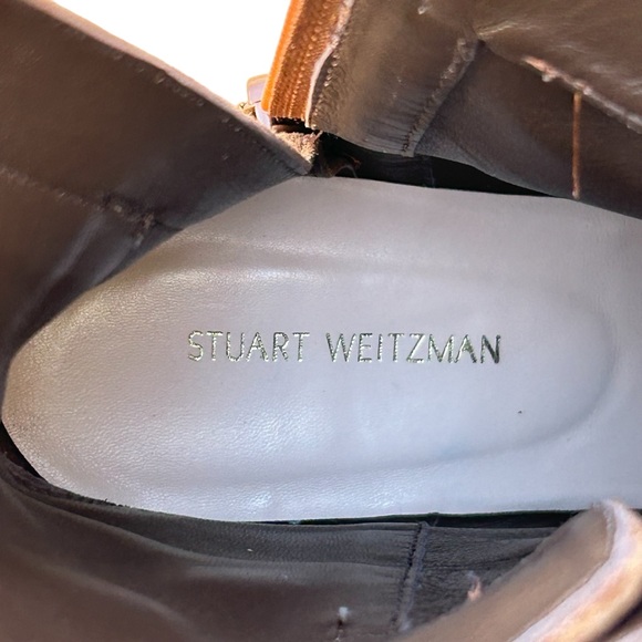 Stuart Weitzman Britain Reserve Suede Bootie - Brown - Moto Biker - 6 M - Picture 10 of 11